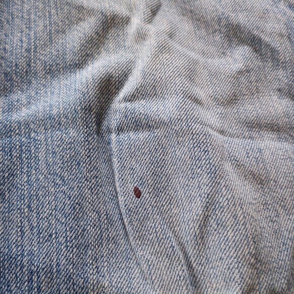 Mens Button Fly Blue Jeans - Picture 4 of 8